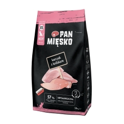 PAN MIĘSKO Kurczak z królikiem, karma dla kociąt, granulat XS 1,6kg